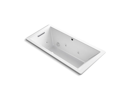 KOHLER K-1822-XHGH-0 Underscore 66" X 32" Drop-In Heated Bubblemassage Air Bath With Whirlpool In White