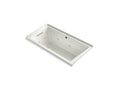 KOHLER K-1167-XHGHL-NY Underscore 60" X 30" Alcove Heated Bubblemassage Air Bath With Whirlpool, Left Drain In Dune
