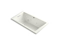 KOHLER K-1173-XHGH-NY Underscore 66" X 36" Drop-In Heated Bubblemassage Air Bath With Whirlpool In Dune
