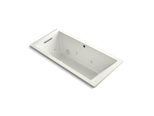 KOHLER K-1822-XHGH-NY Underscore 66" X 32" Drop-In Heated Bubblemassage Air Bath With Whirlpool In Dune