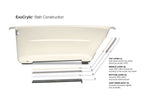 KOHLER K-1165-S1-0 Sunward 72" X 42" Drop-In Bath - White