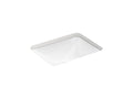 KOHLER K-29471-HD1-0 Sartorial Herringbone Caxton 20" Rectangular Undermount Vessel Bathroom Sink - White Sartorial Herringbone