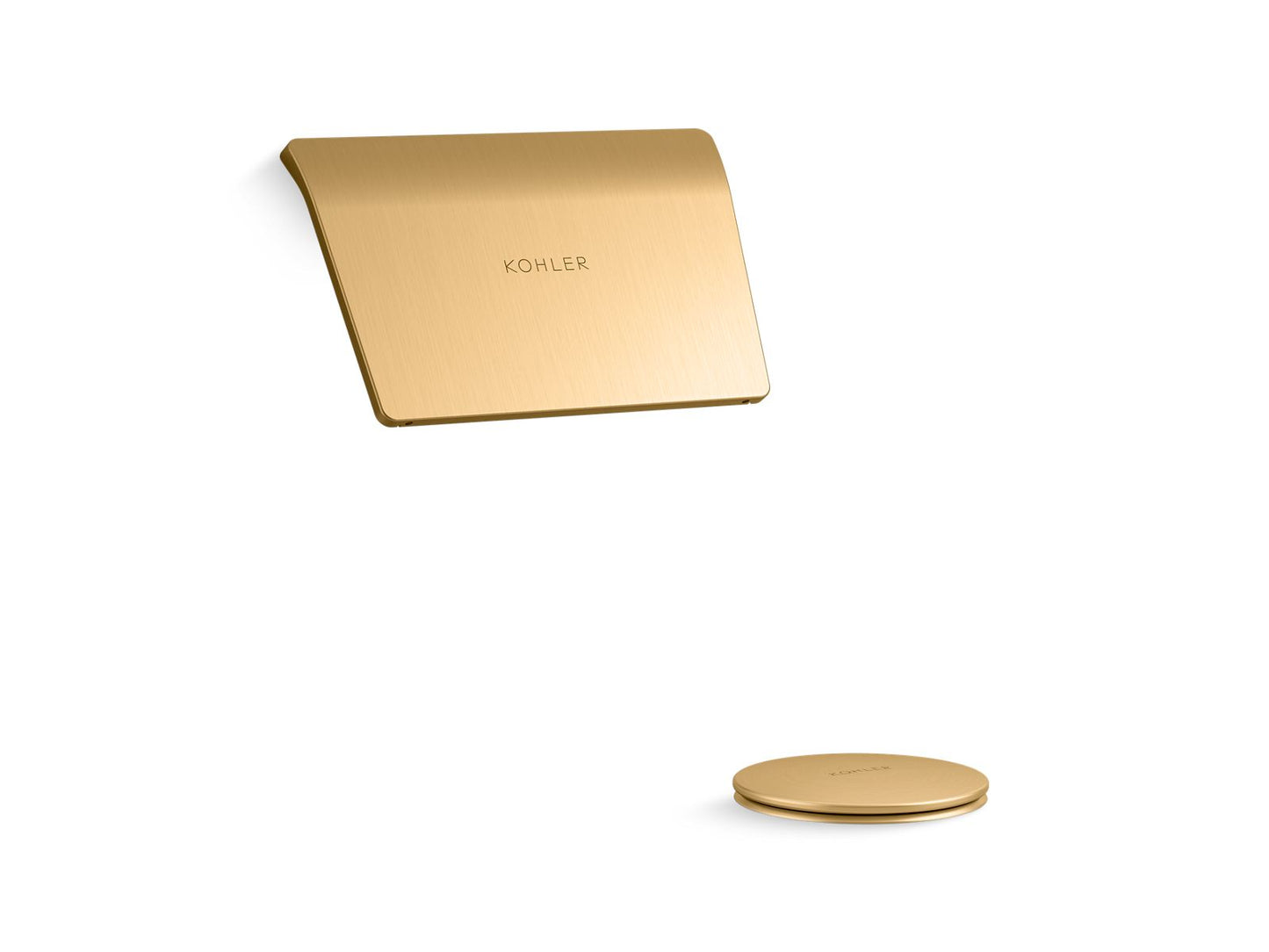 KOHLER K-23857-2MB Tea-For-Two Bath Drain Trim In Vibrant Brushed Moderne Brass