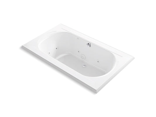 KOHLER K-1418-JH-0 Memoirs 72" X 42" Drop-In Whirlpool Bath In White