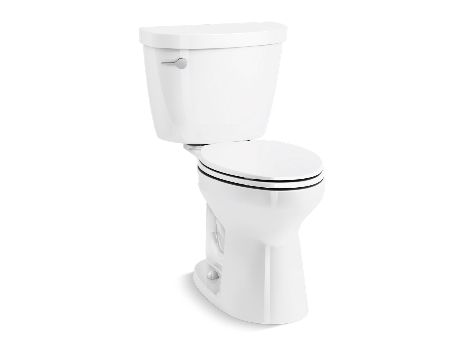 KOHLER K-31620-7 Cimarron Two-Piece Elongated Toilet, 1.6 Gpf - Black Black