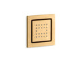 KOHLER K-8003-2MB Watertile Square 22-Nozzle Single-Function Body Spray, 2.5 Gpm - Vibrant Brushed Moderne Brass