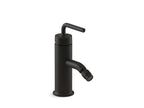 KOHLER K-14434-4A-BL Purist Horizontal Swivel Spray Aerator Bidet Faucet With Straight Lever Handle - Matte Black