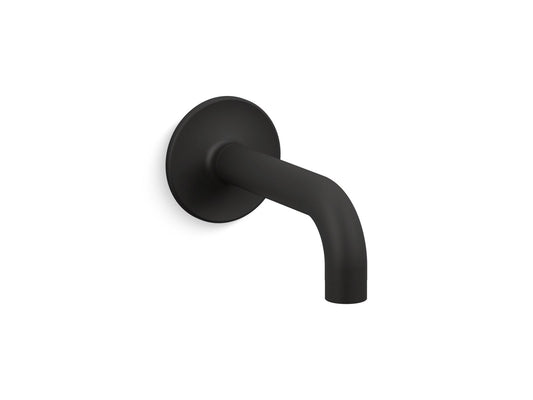 KOHLER K-14427-BL Purist Wall-Mount Bath Spout In Matte Black