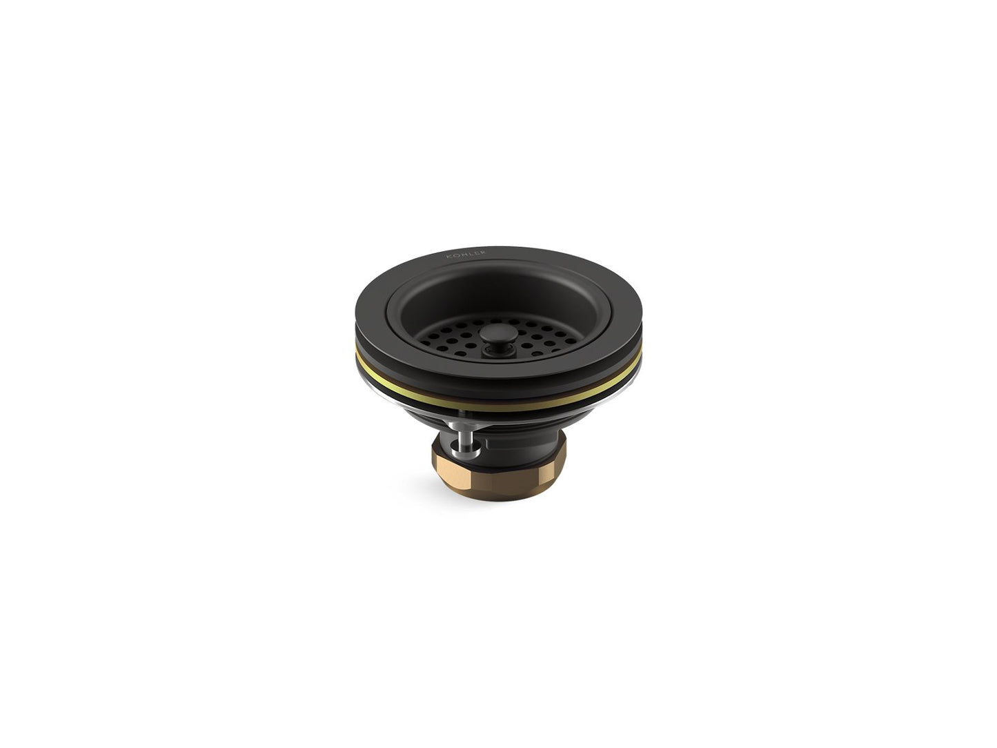 KOHLER K-8799-BL Duostrainer Sink drain and strainer basket, less tailpiece - Matte Black