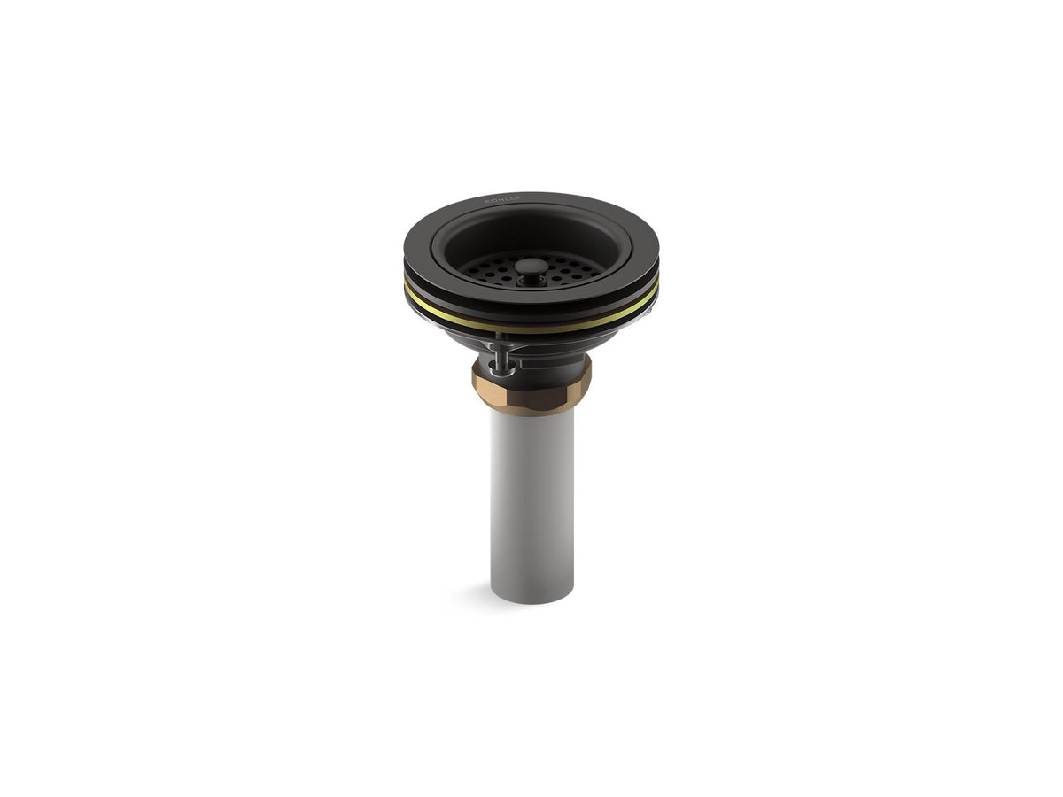 KOHLER K-8801-BL Duostrainer Sink Drain And Strainer With Tailpiece - Matte Black