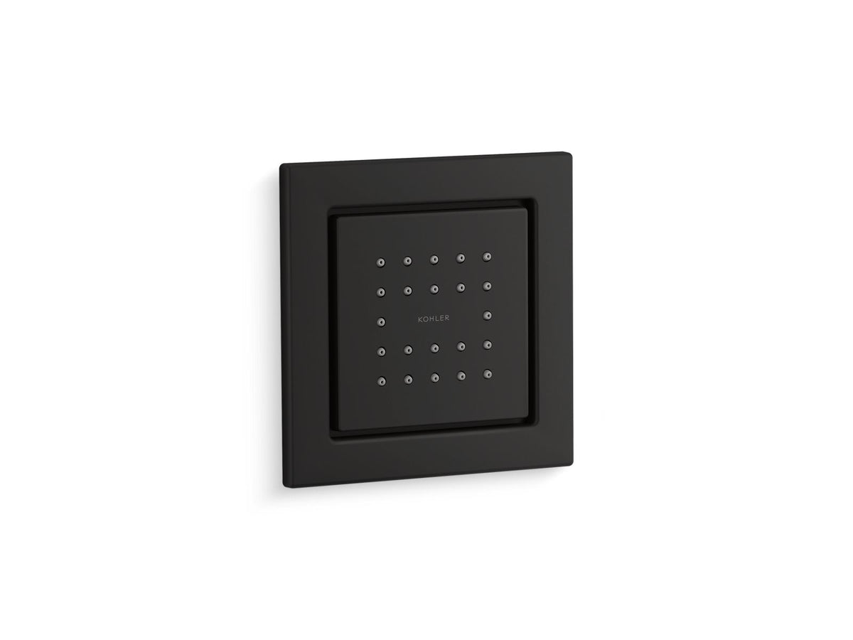 KOHLER K-8003-BL Watertile Square 22-Nozzle Single-Function Body Spray, 2.5 Gpm - Matte Black