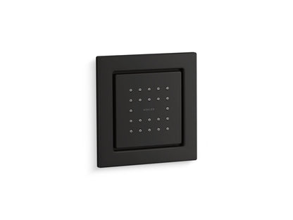 KOHLER K-8003-BL WaterTile Square 22-nozzle single-function body spray, 2.5 gpm - Matte Black