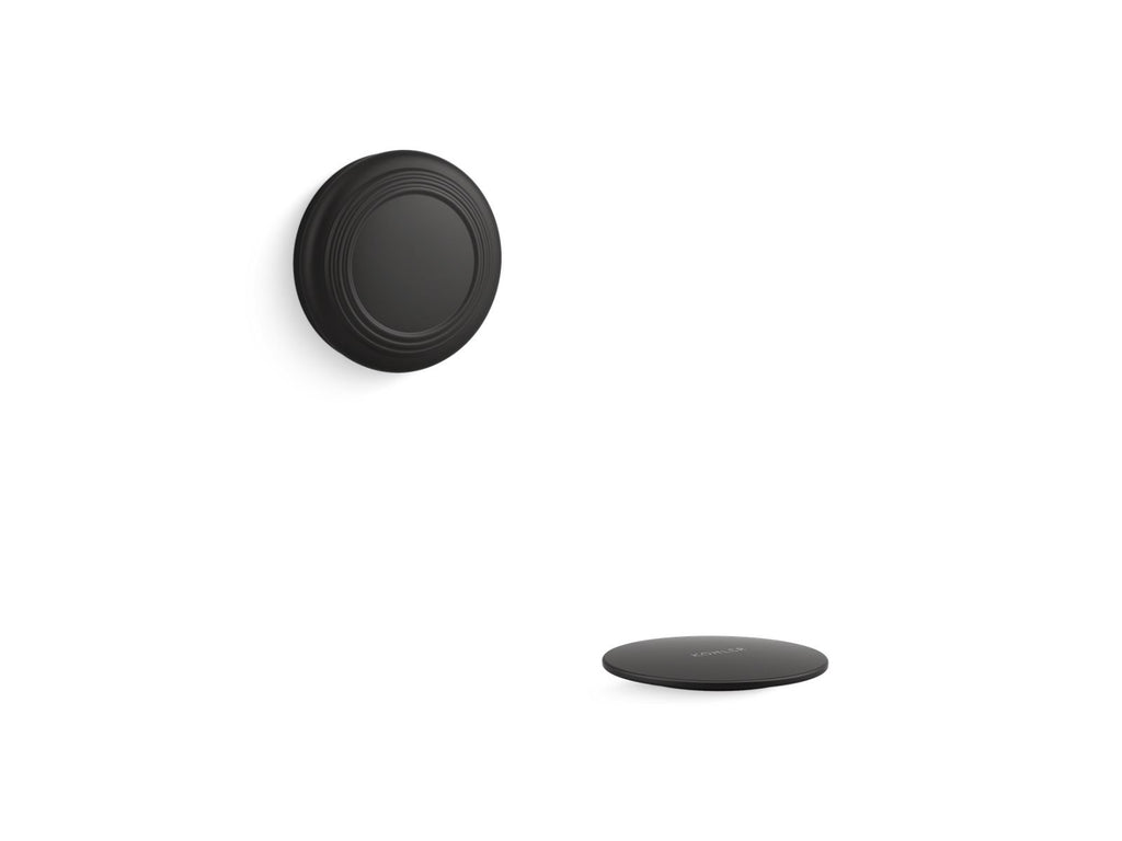 KOHLER K-T37396-BL Pureflo Traditional Push-Button Bath Drain Trim - Matte Black