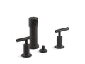 KOHLER K-14431-4-BL Purist Vertical Spray Bidet Faucet With Lever Handles - Matte Black