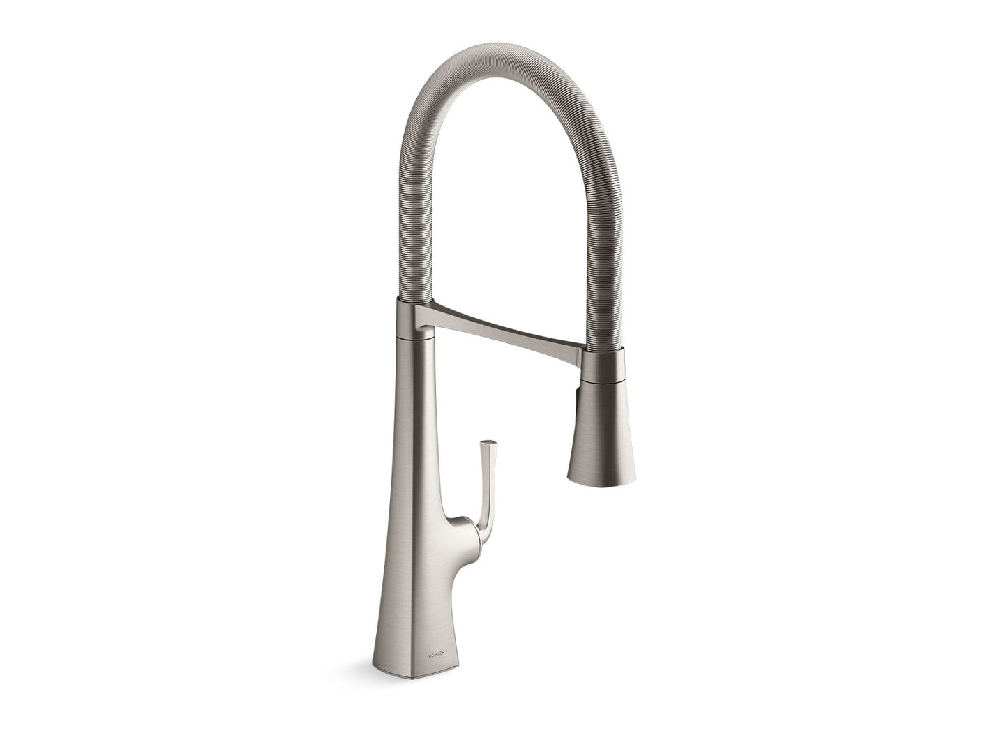 KOHLER K-22060-VS Graze Semi-Professional Kitchen Sink Faucet With Three-Function Sprayhead In Vibrant Stainless