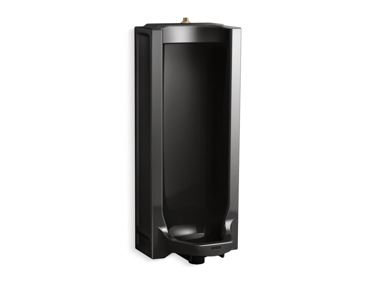 KOHLER K-25039-T-7 Branham Full Stall Washout Urinal With Top Spud - Black Black