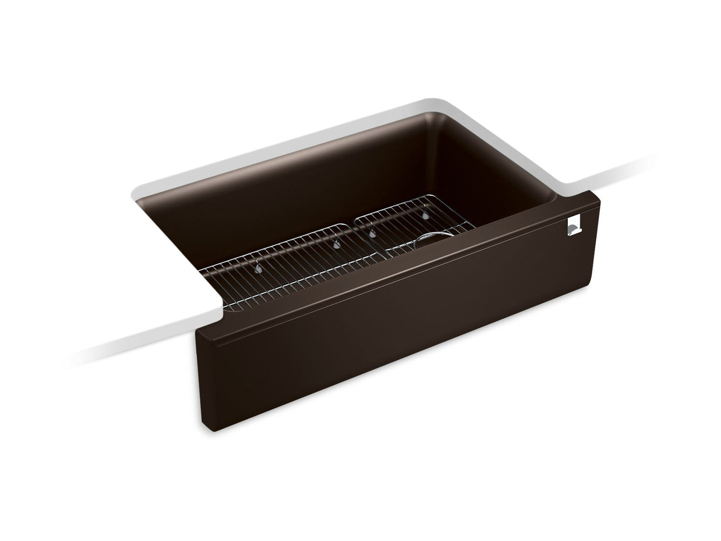 KOHLER K-25786-CM2 Cairn 34" Undermount Single-Bowl Farmhouse Kitchen Sink In Matte Brown