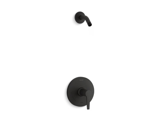 KOHLER K-TLS97077-4-BL Pitch Rite-Temp Shower Trim Kit, Without Showerhead In Matte Black