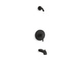 KOHLER K-TLS97074-4-BL Pitch Rite-Temp Bath And Shower Trim Kit, Without Showerhead - Matte Black