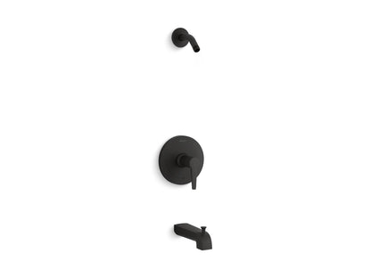 KOHLER K-TLS97074-4-BL Pitch Rite-Temp bath and shower trim kit, without showerhead - Matte Black