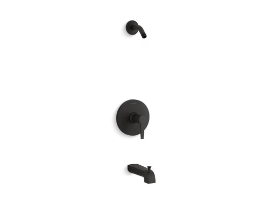 KOHLER K-TLS97074-4-BL Pitch Rite-Temp bath and shower trim kit, without showerhead - Matte Black