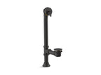 KOHLER K-7178-BL Iron Works Decorative 1-1/2" Adjustable Pop-Up Bath Drain For 5' Whirlpool With Tailpiece - Matte Black