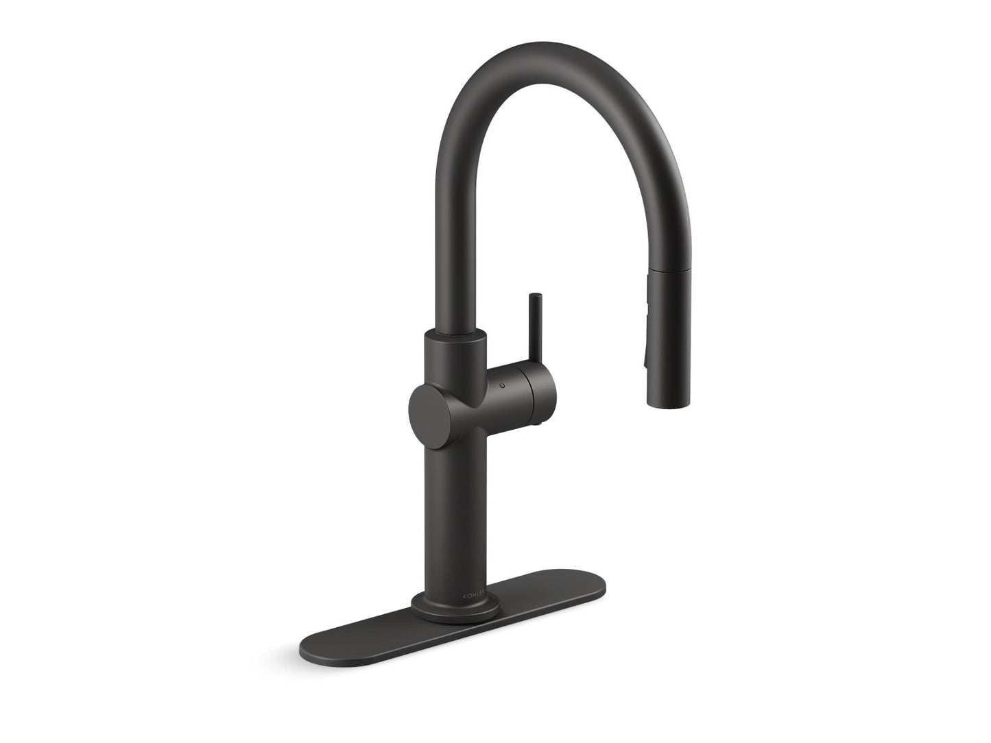 KOHLER K-22974-BL Crue Touchless Pull-Down Kitchen Sink Faucet With Three-Function Sprayhead In Matte Black