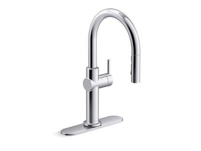 KOHLER K-22974-VS Crue Touchless pull-down kitchen sink faucet with three-function sprayhead - Vibrant Stainless