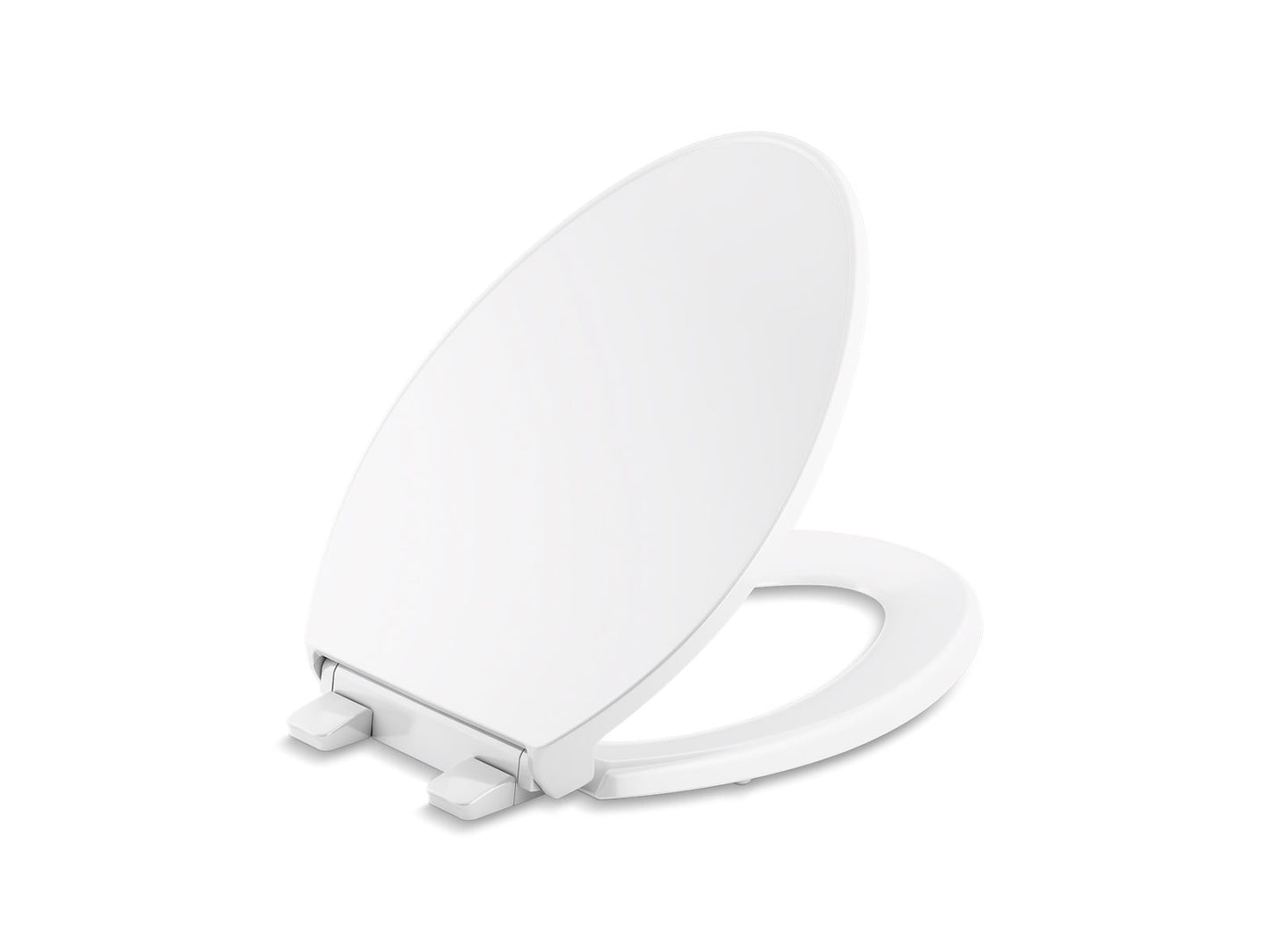 KOHLER K-24495-A-0 Border Readylatch Quiet-Close Elongated Toilet Seat With Antimicrobial Agent In White