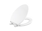 KOHLER K-24495-A-0 Border Readylatch Quiet-Close Elongated Toilet Seat With Antimicrobial Agent - White