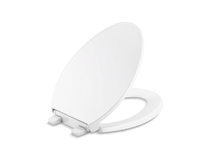 KOHLER K-24495-A-96 Border ReadyLatch Quiet-Close elongated toilet seat with antimicrobial agent - Biscuit