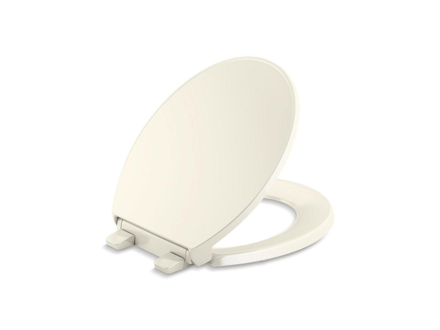 KOHLER K-24494-A-96 Border Readylatch Quiet-Close Round-Front Toilet Seat With Antimicrobial Agent In Biscuit