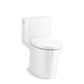 KOHLER K-1381-0 Veil One-Piece Elongated Toilet With Skirted Trapway, Dual-Flush In White