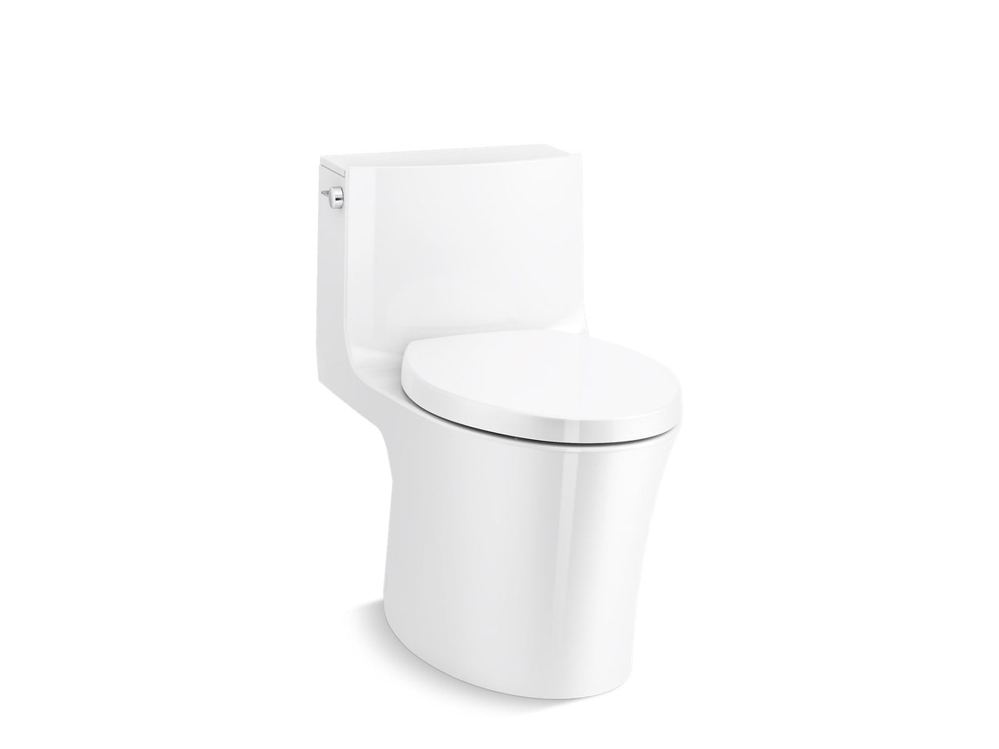 KOHLER K-1381-0 Veil One-Piece Elongated Toilet With Skirted Trapway, Dual-Flush In White