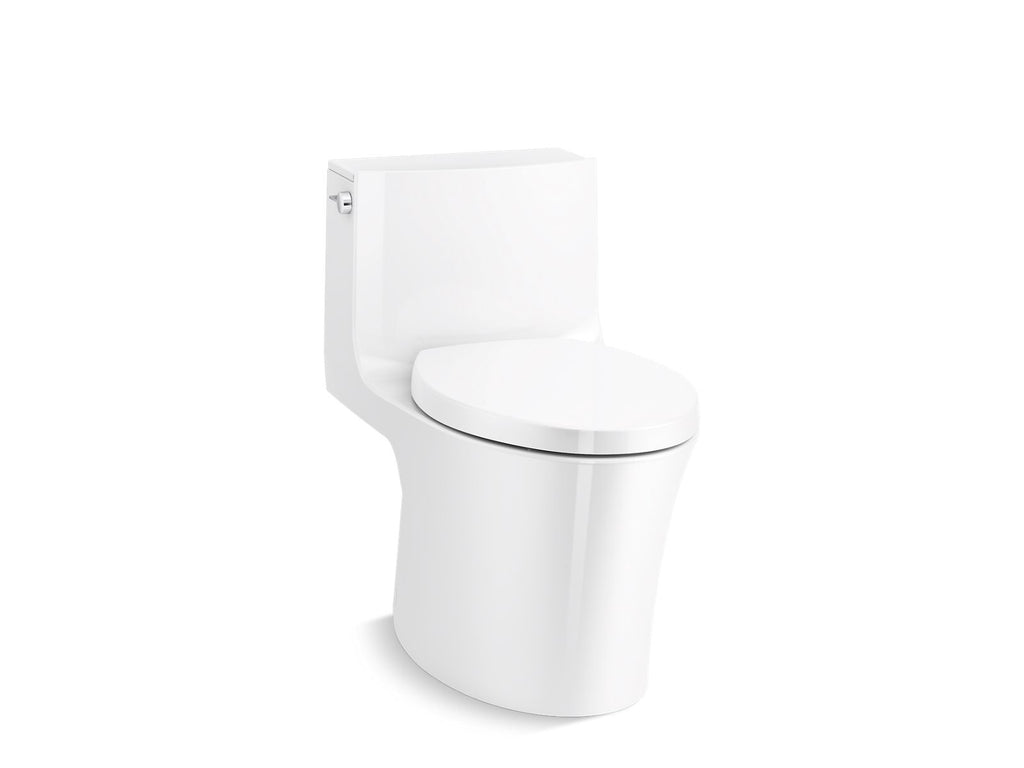 KOHLER K-1381-7 Veil One-Piece Elongated Toilet With Skirted Trapway, Dual-Flush - Black Black