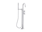 KOHLER K-T77984-9-SN Components Floor-Mount Bath Filler Trim With Industrial Handles And Handshower - Vibrant Polished Nickel