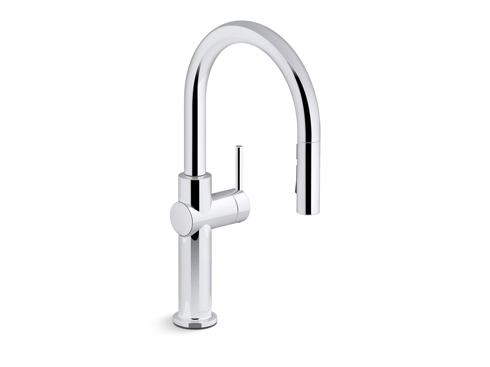 KOHLER K-22972-BL Crue Pull-Down Kitchen Sink Faucet With Three-Function Sprayhead - Matte Black