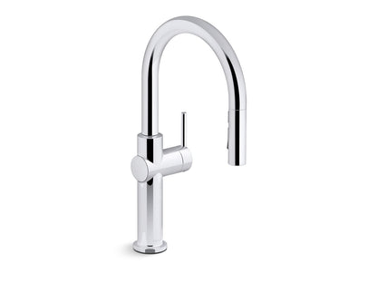 KOHLER K-22972-VS Crue Pull-down kitchen sink faucet with three-function sprayhead - Vibrant Stainless