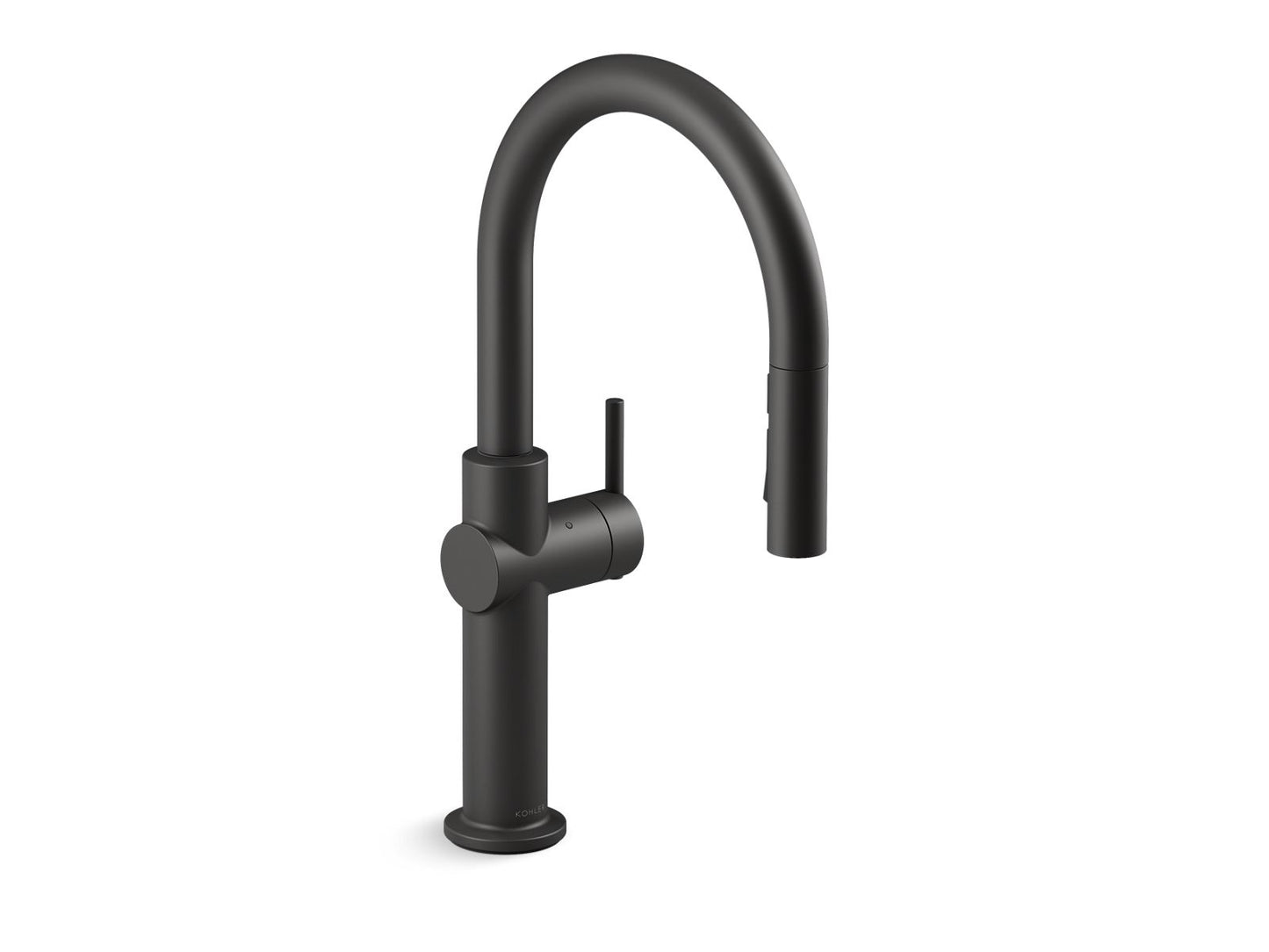 KOHLER K-22974-WB-BL Crue Touchless Pull-Down Kitchen Sink Faucet With Kohler Konnect And Three-Function Sprayhead In Matte Black