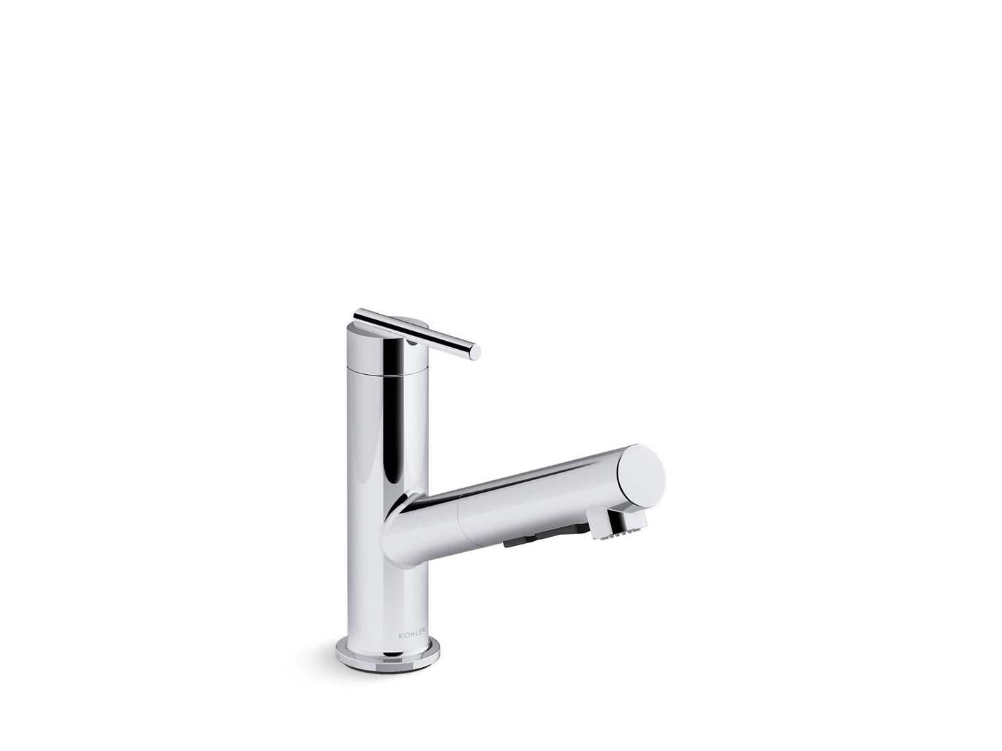 KOHLER K-22976-CP Crue Pull-Out Kitchen Sink Faucet With Three-Function Sprayhead In Polished Chrome