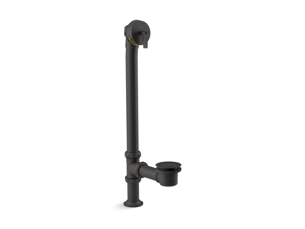 KOHLER K-7159-BL Artifacts 1-1/2" Pop-Up Bath Drain For Above- And Through-The-Floor Freestanding Bath Installations - Matte Black
