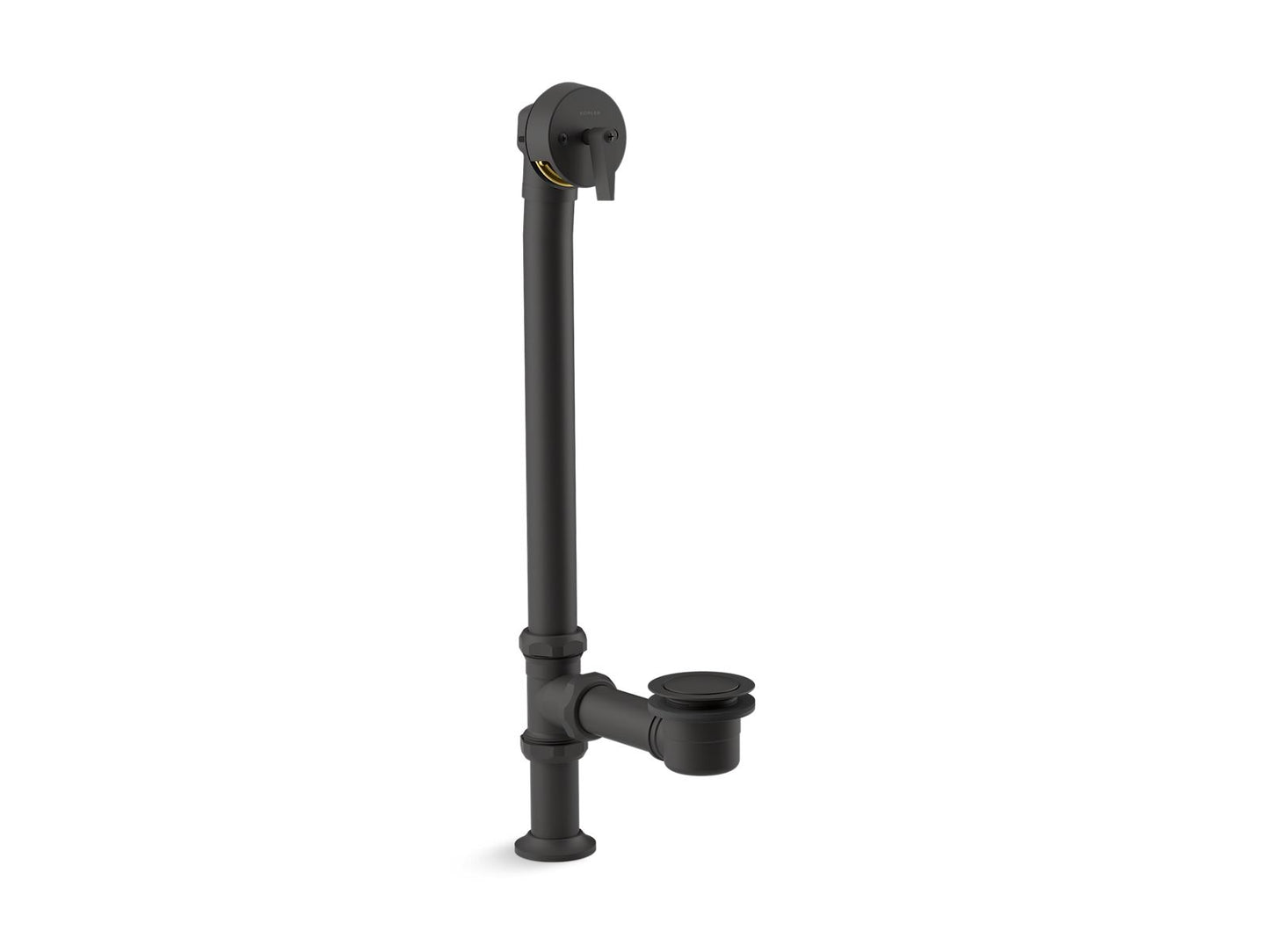KOHLER K-7159-BL Artifacts 1-1/2" pop-up bath drain for above- and through-the-floor freestanding bath installations - Matte Black
