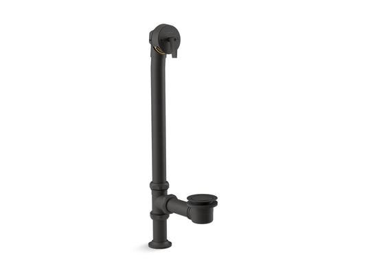 KOHLER K-7159-BL Artifacts 1-1/2" pop-up bath drain for above- and through-the-floor freestanding bath installations - Matte Black