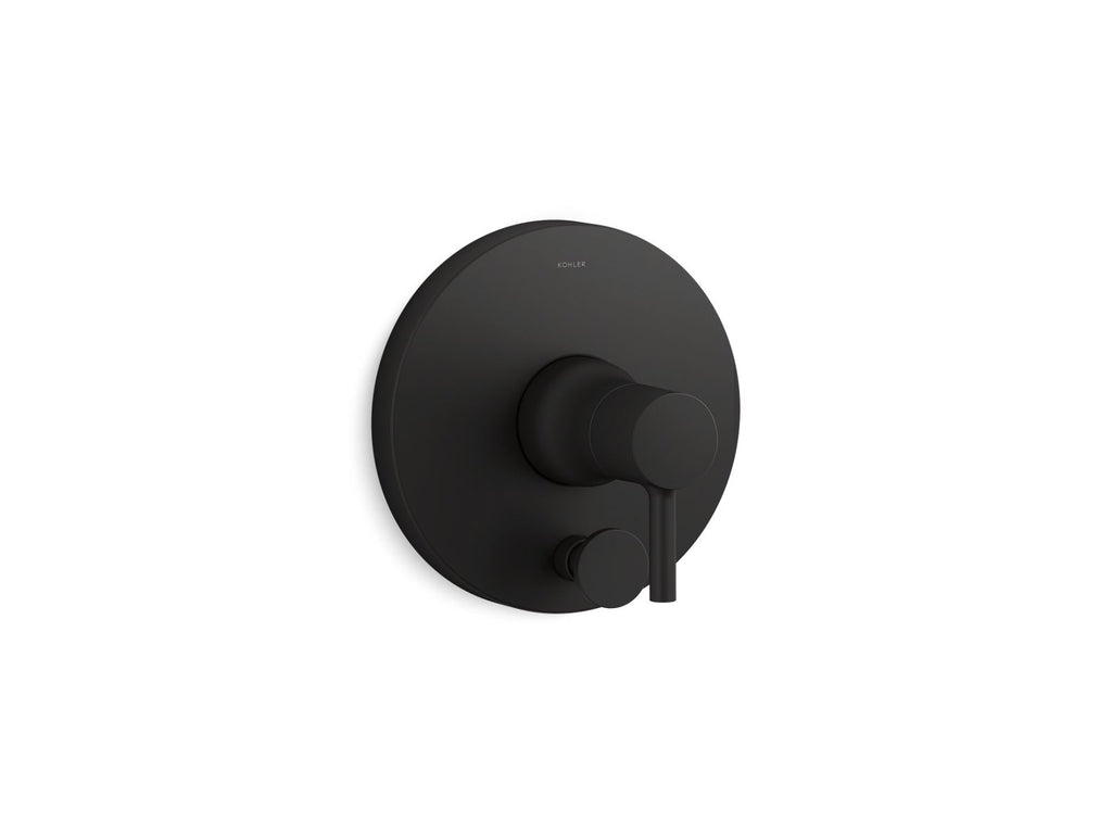 KOHLER K-T8979-4-BL Toobi Rite-Temp Valve Trim With Push-Button Diverter - Matte Black