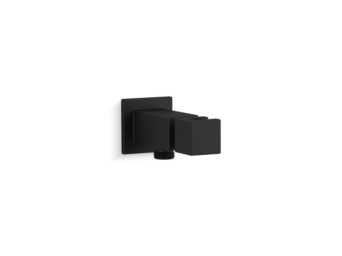 KOHLER K-14791-BL Loure Wall-Mount Handshower Holder With Supply Elbow In Matte Black