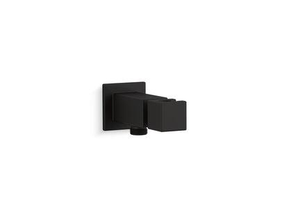 KOHLER K-14791-BL Loure Wall-mount handshower holder with supply elbow - Matte Black