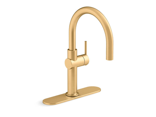 KOHLER K-22975-2MB Crue Single-Handle Bar Sink Faucet In Vibrant Brushed Moderne Brass