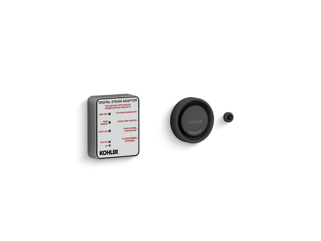 KOHLER K-5548-K1-BL Invigoration Series Digital Steam Adapter Kit - Matte Black