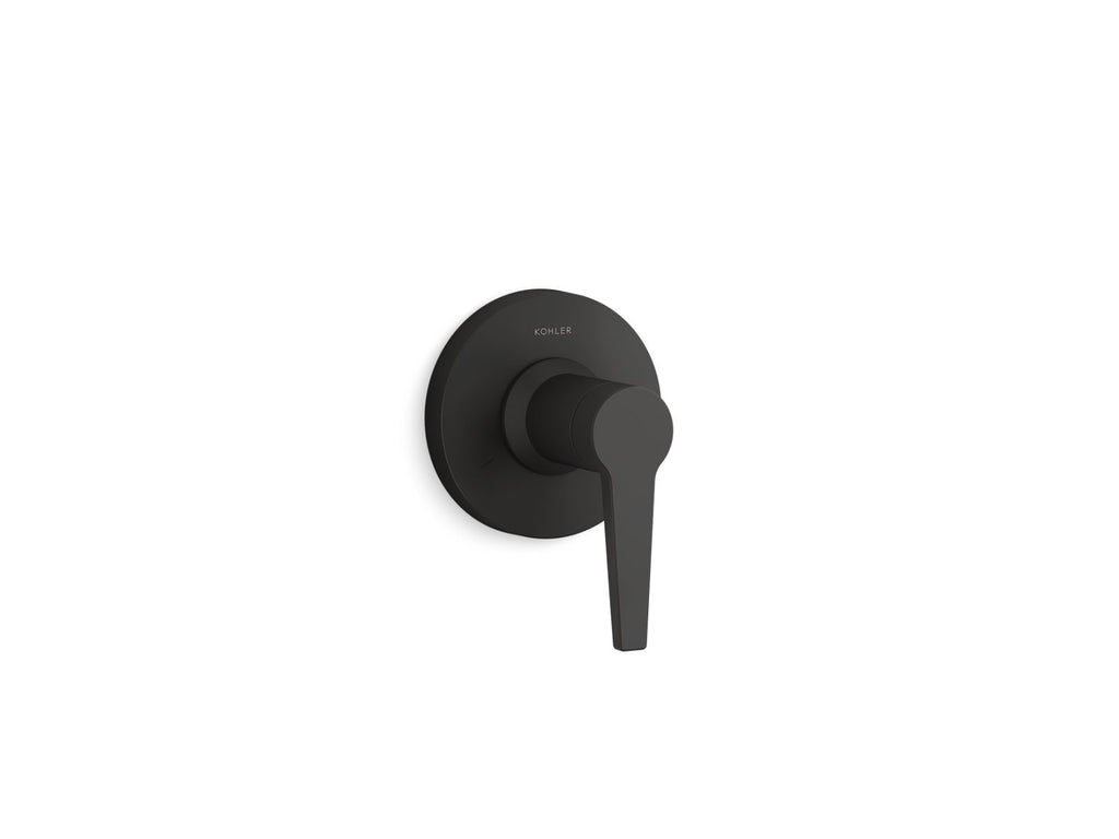 KOHLER K-T97091-4-BL Pitch Mastershower Transfer Valve Trim With Lever Handle - Matte Black