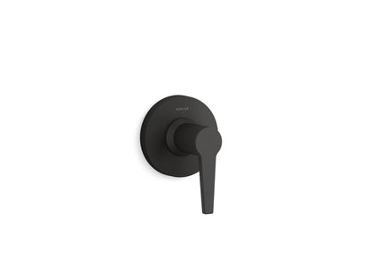 KOHLER K-T97091-4-BL Pitch MasterShower transfer valve trim with lever handle - Matte Black